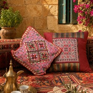Embroidered cushion covers – hand-embroidered – Lamset Ebdaa
