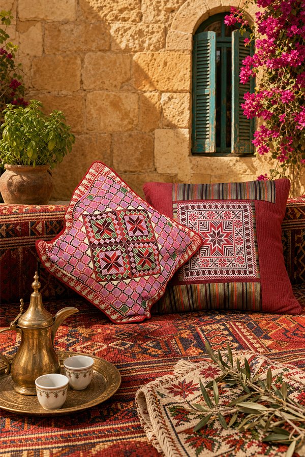 Hand-embroidered home décor