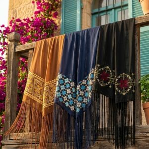 Embroidered Najafi shawls – hand-embroidered – Lamset Ebdaa