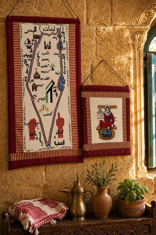 Embroidered wall hangings Embroidered wall hangings – hand-embroidered – Lamset Ebdaa