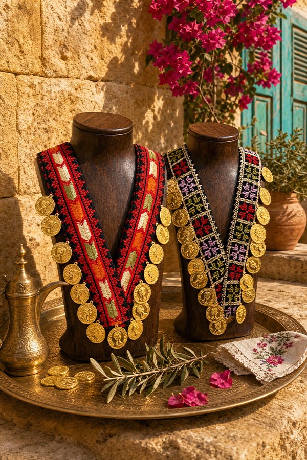 Hand-embroidered heritage accessories